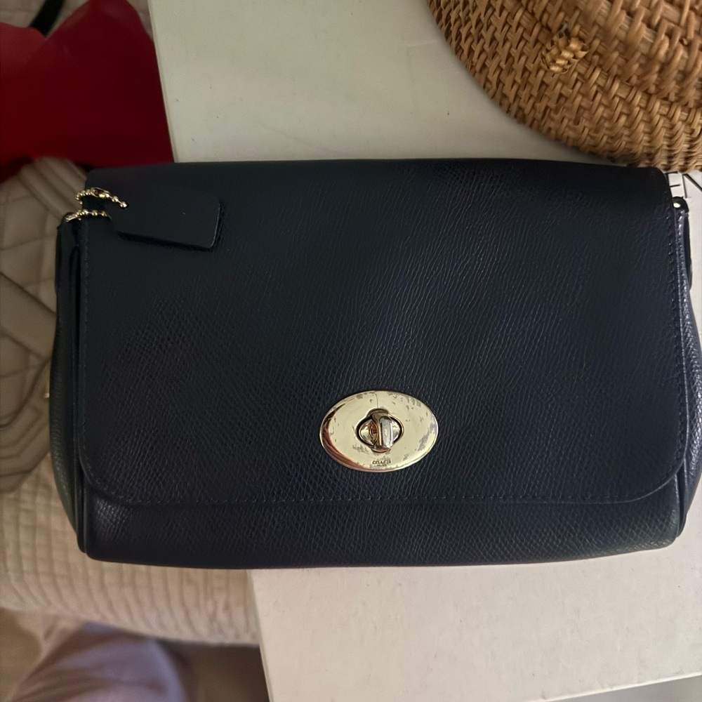 Coach Black Leather Shoulder Bag
